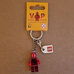 LEGO VIP Shimmering Red Minifigure Keychain 6195777 Collectible